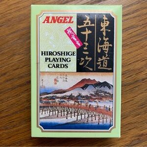 Vintage Playing Cards Hiroshige Japanese Ukiyoe Landscape Print Tokaido Rd Angel